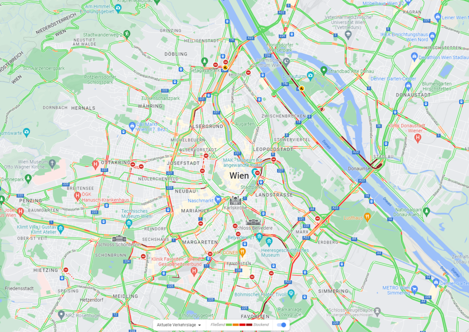 Stau-Chaos in Wien: Kaisermühlen-Tunnel gesperrt