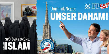 FP&Ouml; retuschiert Halbmond auf Stephansdom