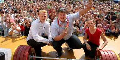 Olympia-Held Steiner in Chemnitz empfangen