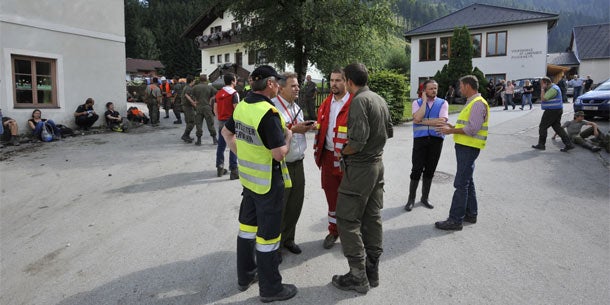 Einsatzbesprechung in St. Lorenzen