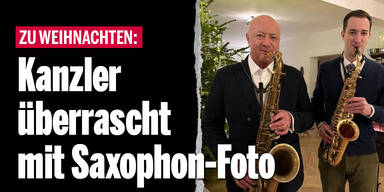 Zu Weihnachten: Kanzler überrascht mit Saxophon-Foto