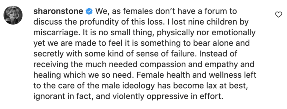 Sharon Stone: ''Ich hatte neun Fehlgeburten''