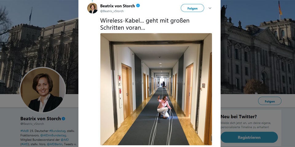 AfD-Politikerin blamiert sich mit IT-Tweet