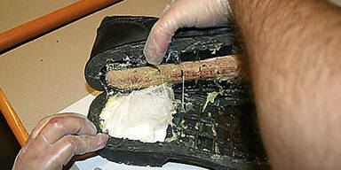 Kokain in Schuhen eingenäht