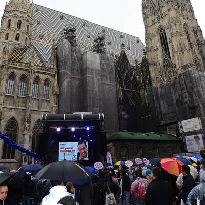 Strache am Stephansplatz
