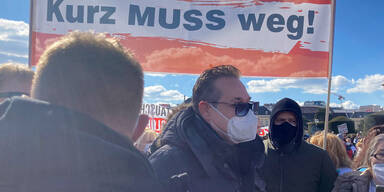 Strache bei illegaler Corona-Demo