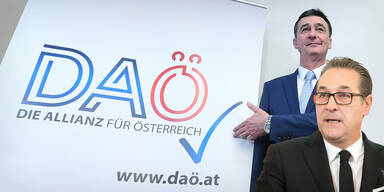 team strache clubchef Karl Baron und hc strache zu wien wahl ergebnis