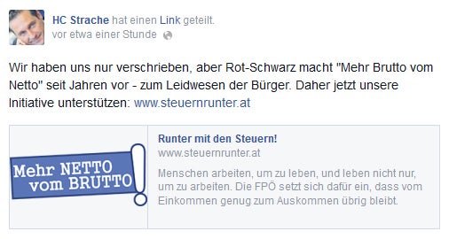 Internet lacht über Straches Steuer-Patzer