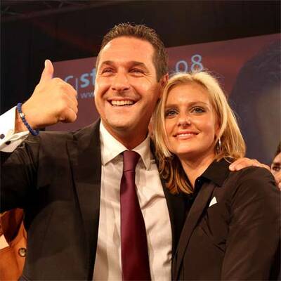 H.C. Strache mit seiner Lebensgefährtin Andrea