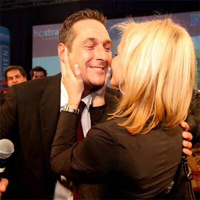 H.C. Strache mit seiner Lebensgefährtin Andrea