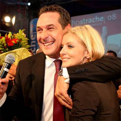 H.C. Strache mit seiner Lebensgefährtin Andrea