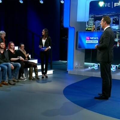 Der FPÖ-Chef stellt sich den Fragen des Publikums und der Moderatoren