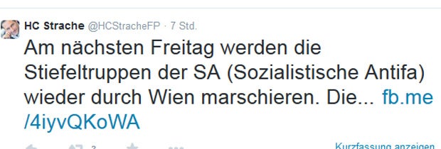 Wirbel um Nazi- Vergleich von Strache