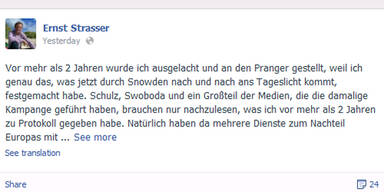 Ernst Strasser vergleicht sich mit Snowden