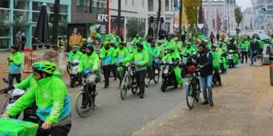 Mjam-Fahrer streikten in Wien