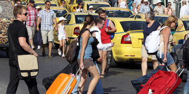 Griechische Taxler legten Verkehr lahm