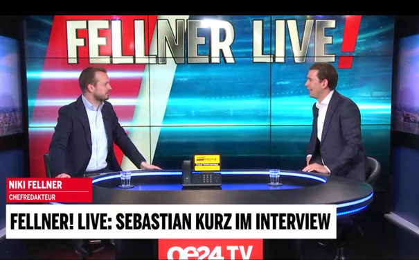Ex-Kanzler Sebastian Kurz im Interview mit Niki Fellner.