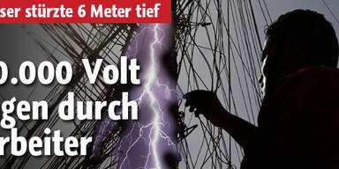 Arbeiter erlitt 30.000-Volt-Stromschlag