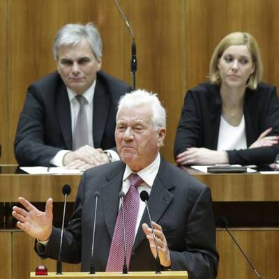 Abschiedsrede im Parlament