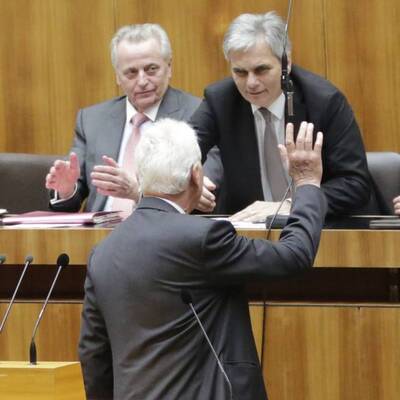 Abschiedsrede im Parlament