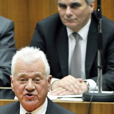 Abschiedsrede im Parlament