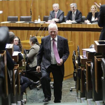 Abschiedsrede im Parlament