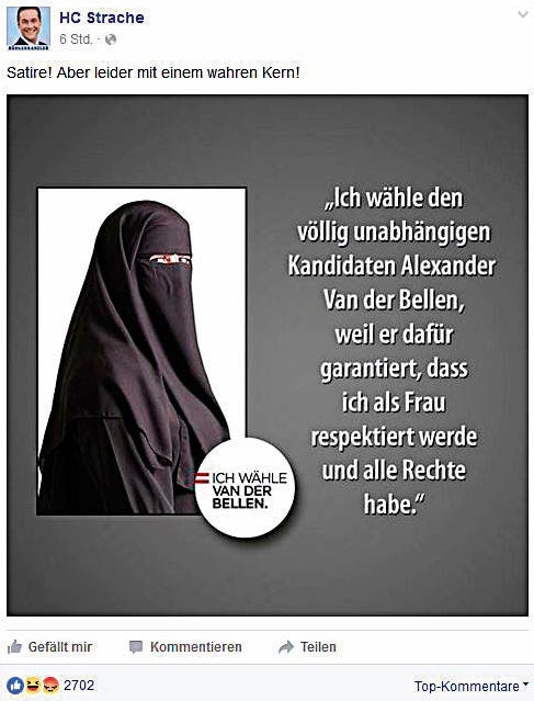 Strache mobbt Van der Bellen auf Facebook