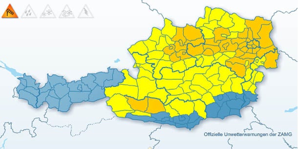 Sturmwarnung für Samstag