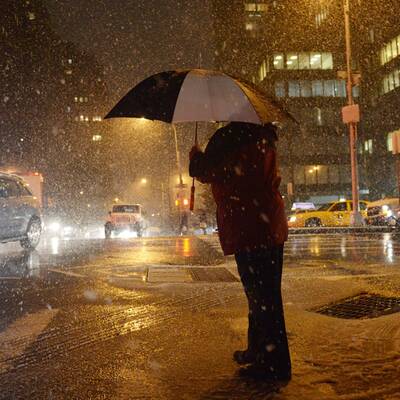 Schneesturm fegt über New York