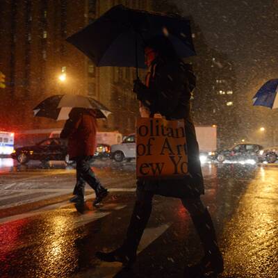 Schneesturm fegt über New York