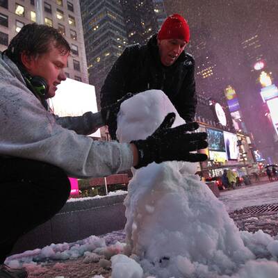 Schneesturm fegt über New York