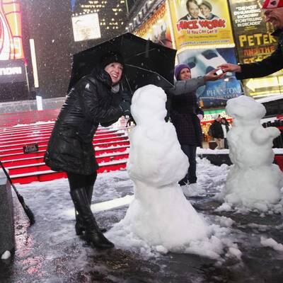 Schneesturm fegt über New York