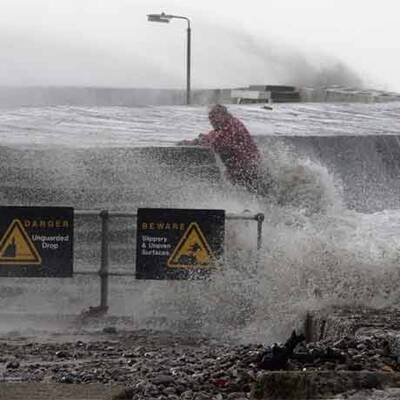 Flut und Sturm in England
