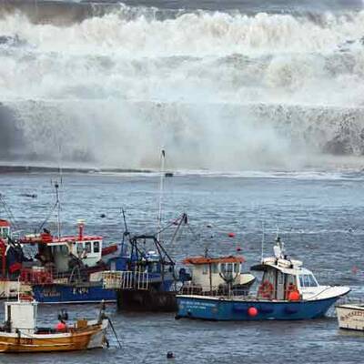 Flut und Sturm in England