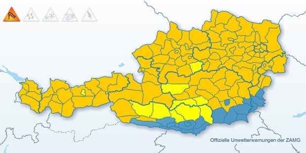 Sturmwarnung bis Montag