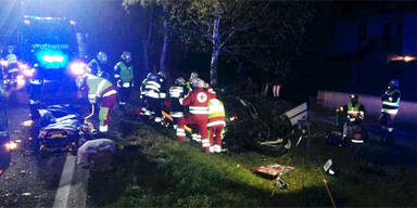 Pkw kracht frontal gegen Lkw - ein Toter 