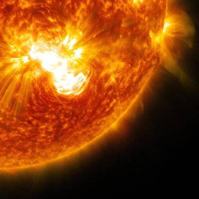 Vergleich: Sonnenfleck und Jupiter