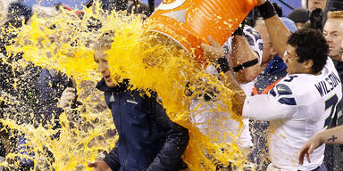 Gatorade-Dusche für Seahawks-Coach