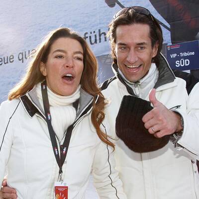 Stars bei der Abfahrt auf der Streif