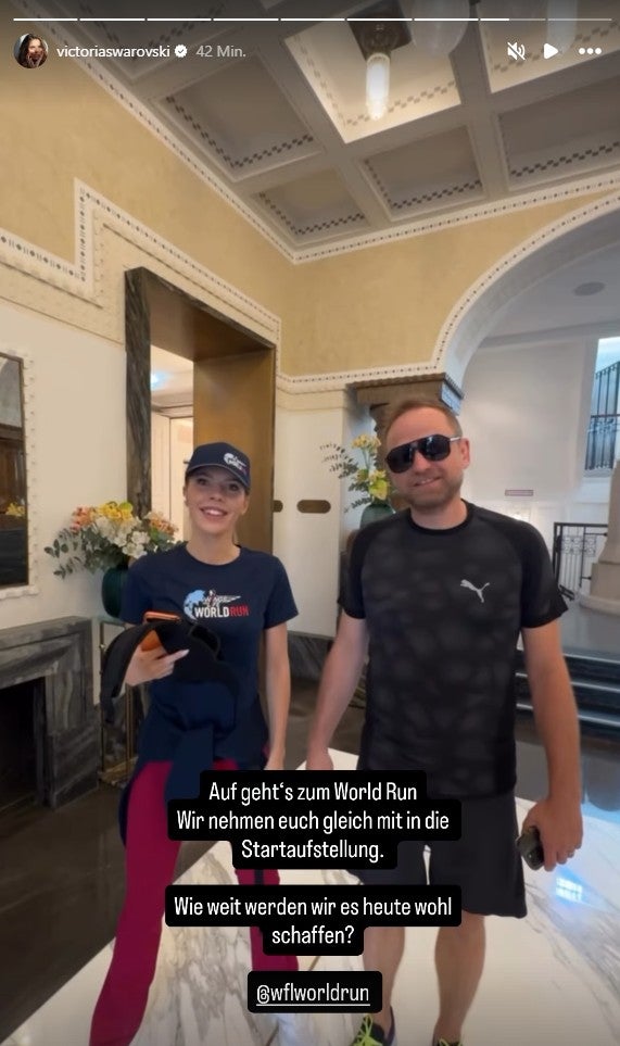 Victoria Swarovski vor dem Start zu 