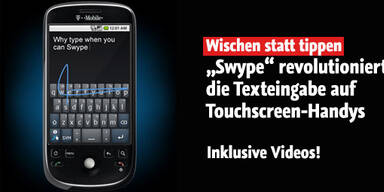 Swype revolutioniert Touchscreen-Eingabe
