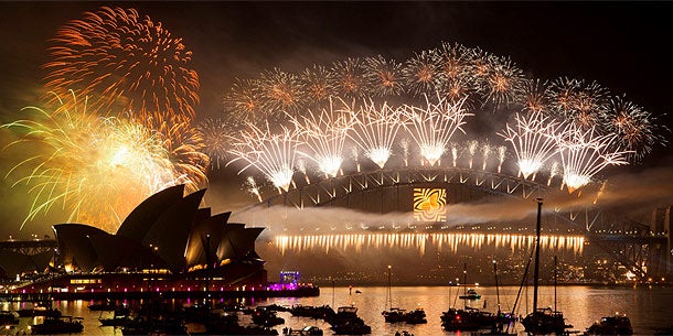 Feuerwerk im Hafen von Sydney