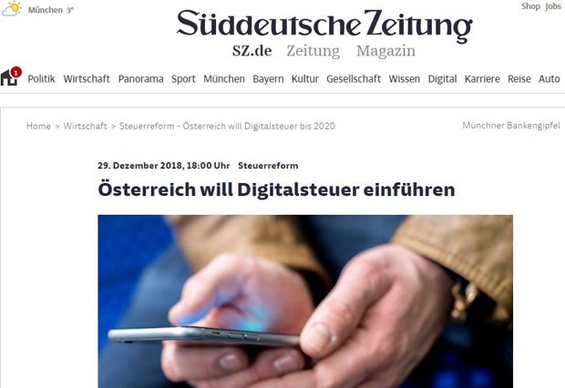 Kurz-Vorstoß um Digitalsteuer sorgt für internationales Aufsehen
