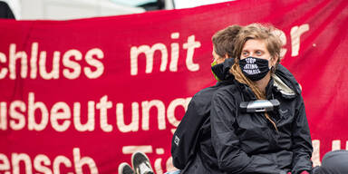 Aktivisten besetzen T&ouml;nnies-Schlachthof