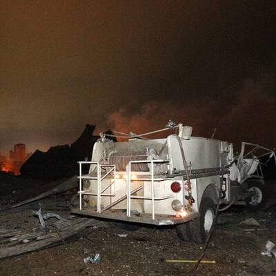 Explosion in Düngemittelfabrik in Texas 