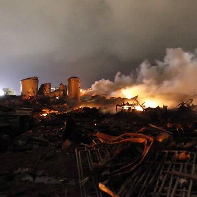 Explosion in Düngemittelfabrik in Texas 