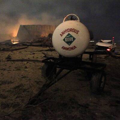Explosion in Düngemittelfabrik in Texas 