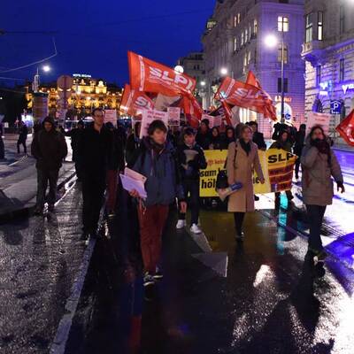Proteste gegen Akademikerball in Wien 