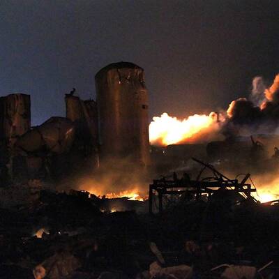 Explosion in Düngemittelfabrik in Texas 