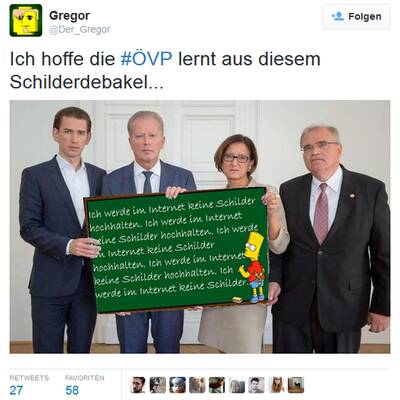 Internet lacht über ÖVP-Taferlgate